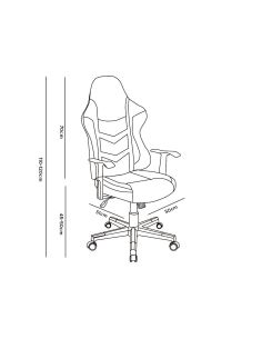 Silla Q-Connect Gaming Orvieto Simil Piel Base Nylon Alt Max 1200 Anc 650 Prof 650 Mm Ruedas Premium Negro Rojo 2