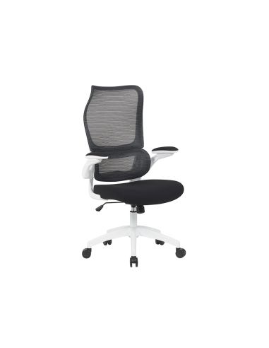 Silla Q-Connect Oficina Catania Malla Alt Max 1230 Mm Anc 510 Mm Prof 490 Mm Ruedas Premium Color Negro Blanco