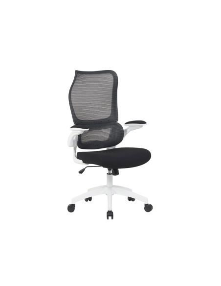 Silla Q-Connect Oficina Catania Malla Alt Max 1230 Mm Anc 510 Mm Prof 490 Mm Ruedas Premium Color Negro Blanco