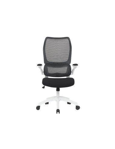 Silla Q-Connect Oficina Catania Malla Alt Max 1230 Mm Anc 510 Mm Prof 490 Mm Ruedas Premium Color Negro Blanco