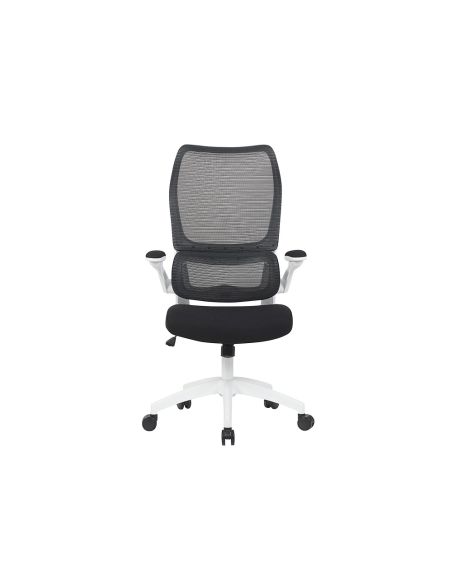 Silla Q-Connect Oficina Catania Malla Alt Max 1230 Mm Anc 510 Mm Prof 490 Mm Ruedas Premium Color Negro Blanco