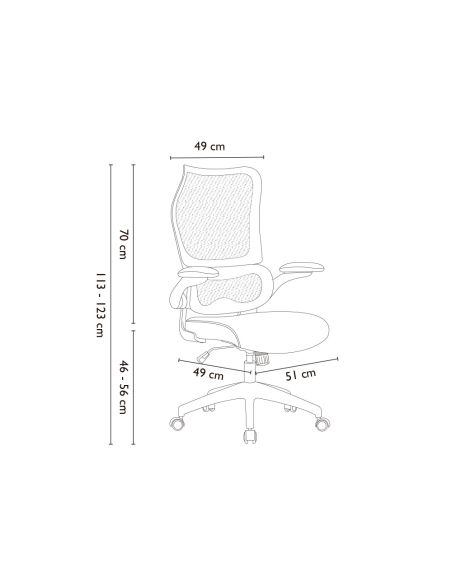 Silla Q-Connect Oficina Catania Malla Alt Max 1230 Mm Anc 510 Mm Prof 490 Mm Ruedas Premium Color Negro