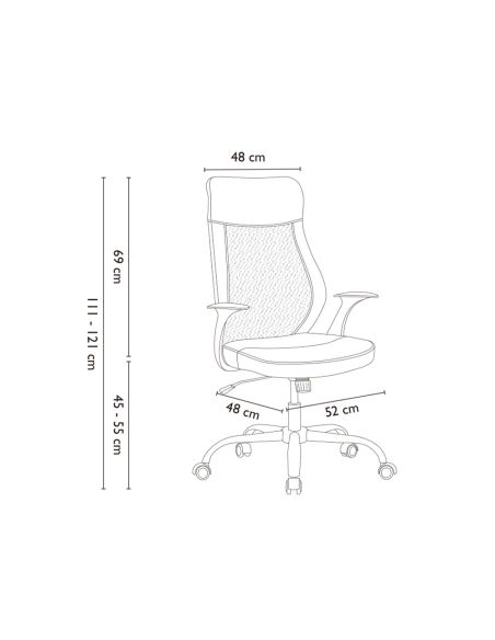 Silla Q-Connect Direccion Bergamo Malla/Similpiel Alt Max 1210Mm Anch 520Mm Prof 480Mm Ruedas Premium Negro