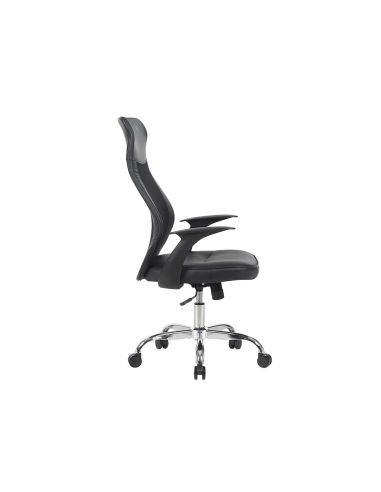Silla Q-Connect Direccion Bergamo Malla/Similpiel Alt Max 1210Mm Anch 520Mm Prof 480Mm Ruedas Premium Negro