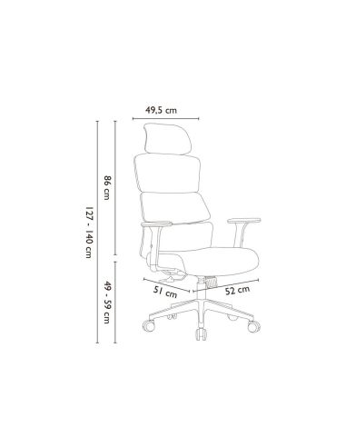 Silla Q-Connect Direccion Aurea Similpiel Alt Max 1400 Mm Anc 520 Mm Prof 510 Mm Ruedas Premium Gris