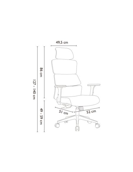 Silla Q-Connect Direccion Aurea Similpiel Alt Max 1400 Mm Anc 520 Mm Prof 510 Mm Ruedas Premium Gris