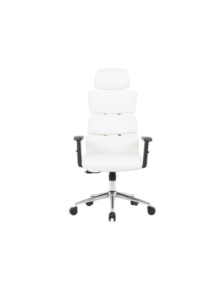 Silla Q-Connect Direccion Aurea Similpiel Alt Max 1400 Mm Anc 520 Mm Prof 510 Mm Ruedas Premium Blanco