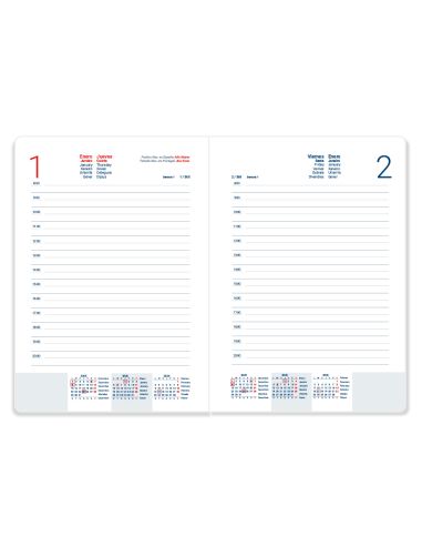 Agenda Encuadernada Liderpapel Efira A5 2026 Dia Pagina Negro Papel 70 Gr Fsc