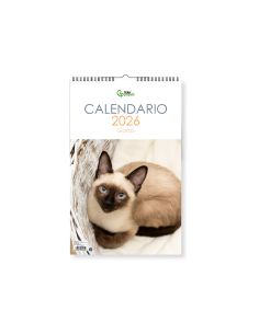 Calendario Espiral Pared Liderpapel Imagenes Gatos 2026 Para Escribir 25X40 Cm Papel 157 Gr 2