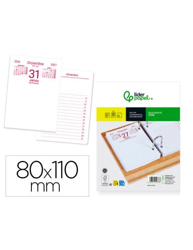 Bloc Bufete Liderpapel 2026 80X110 Mm Papel 80 Gr Fsc