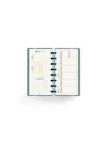 Planificador Carchivo Ingeniox My Week Check List My Week Semanal Turquesa 105X210 Mm