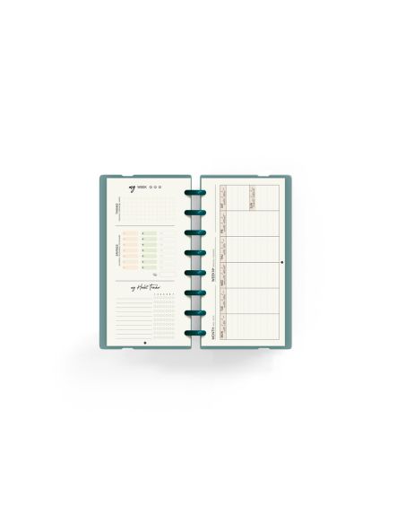 Planificador Carchivo Ingeniox My Week Check List My Week Semanal Turquesa 105X210 Mm