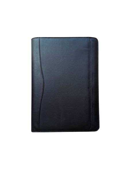 Carpeta Portafolios Q-Connect Cremallera Sin Anillas Con Calculadora Y Bolsa Para Movil Color Negro 260X355 Mm