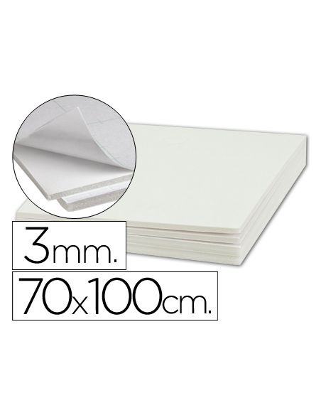 Carton Pluma Liderpapel Blanco Adhesivo 1 Cara 70X100 Cm Espesor 3 Mm