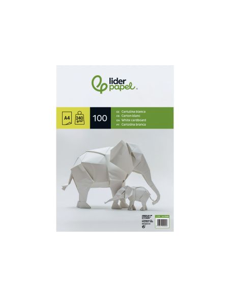 Cartulina Liderpapel A4 240G/M2 Blanco Paquete De 100 Hojas