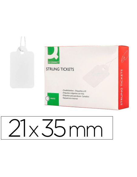 Etiquetas Colgantes Q-Connect 21X35 Mm Caja De 500 Unidades