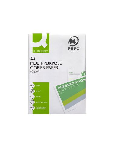 Papel Fotocopiadora Q-Connect Faster Din A4 80 Gramos Paquete De 500 Hojas