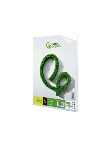 Papel Liderpapel A4 80G/M2 Liso Paquete De 250 Hojas|Libreriasalesiana