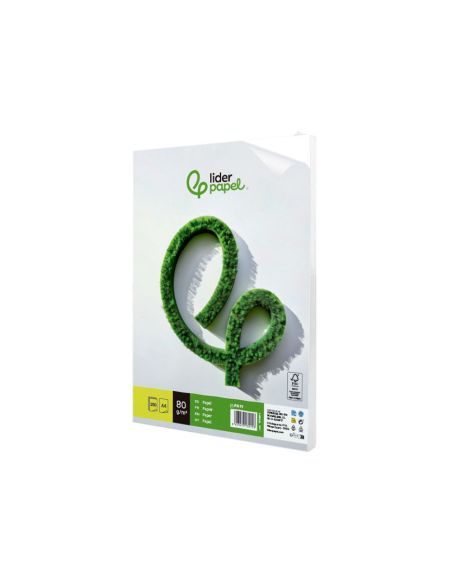 Papel Liderpapel A4 80G/M2 Liso Paquete De 250 Hojas|Libreriasalesiana