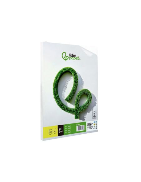 Papel Liderpapel A4 80G/M2 Liso Paquete De 250 Hojas|Libreriasalesiana