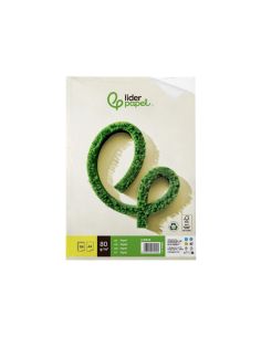 Papel Liderpapel A4 80G/M2 Reciclado Liso Paquete De 100 Hojas 2
