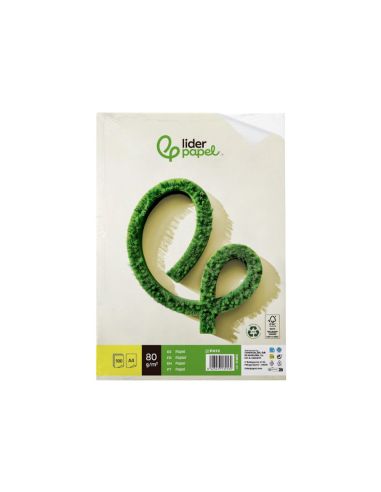 Papel Liderpapel A4 80G/M2 Reciclado Liso Paquete De 100 Hojas|Libreriasalesiana