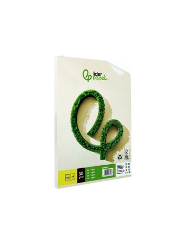 Papel Liderpapel A4 80G/M2 Reciclado Liso Paquete De 100 Hojas|Libreriasalesiana