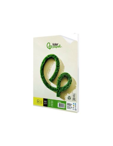 Papel Liderpapel A4 80G/M2 Reciclado Liso Paquete De 100 Hojas|Libreriasalesiana