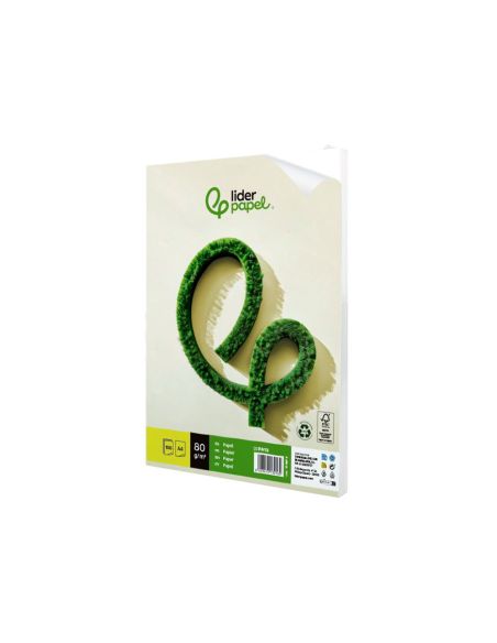Papel Liderpapel A4 80G/M2 Reciclado Liso Paquete De 100 Hojas|Libreriasalesiana
