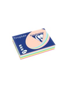 Papel Color Trophee A4 80Gr 5 Colores Surtidos Pastel Paquete De 500 Hojas (100 Hojas X Color)