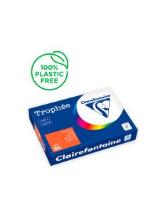 Papel Color Trophee A4 80Gr Naranja Intenso Paquete De 500 Hojas