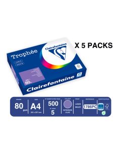 Papel Color Trophee A4 80Gr Violeta Intenso Paquete De 500Hojas 2