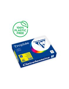 Papel Color Trophee A4 80Gr Amarillo Neon Paquete De 500 Hojas
