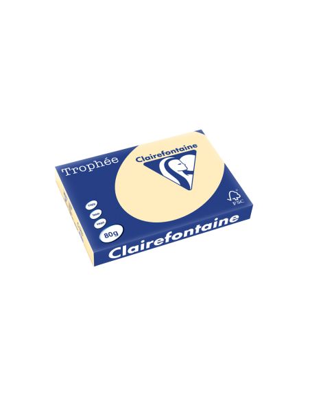 Papel Color Trophee A3 80Gr Arena Pastel Paquete De 500 Hojas