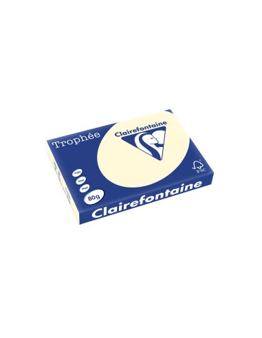 Papel Color Trophee A3 80Gr Crema Pastel Paquete De 500 Hojas