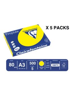 Papel Color Trophee A3 80Gr Sol Intenso Paquete De 500 Hojas 2