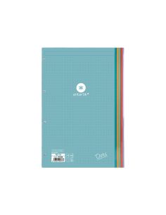 Recambio Antartik A4 100 Hojas 90Gr Puntos Dots 4 Taladros Bandas De 5 Colores 2