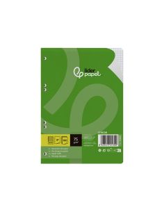 Recambio Liderpapel A5 100 Hojas 75Gr Cuadro 4Mm Con Margen 6 Taladros 2