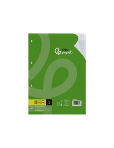 Recambio Liderpapel A4 100 Hojas 75Gr Milimetrado 2 Mm Sin Margen 4 Taladros 2