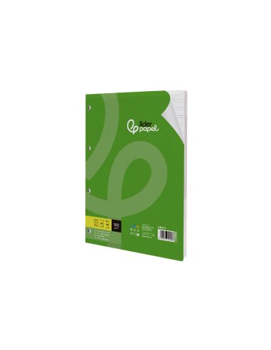 Recambio Liderpapel A4 100 Hojas 100Gr Pauta 3,5Mm Con Margen 4 Taladros