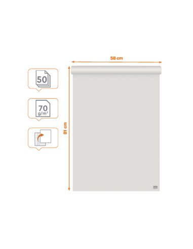 Bloc Congreso Nobo Papel Reciclado Cuadriculado/Liso 580X810 Mm 50 Hojas 70 G/M2