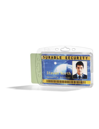 Identificador Durable Poliestireno Rigido Para 2 Tarjetas Vertical/Horizontal 54X87 Mm
