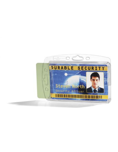 Identificador Durable Poliestireno Rigido Para 2 Tarjetas Vertical/Horizontal 54X87 Mm
