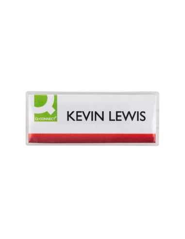 Identificador Q-Connect Kf14139 Con Clip Magnetico Apertura Superior 75X28 Mm