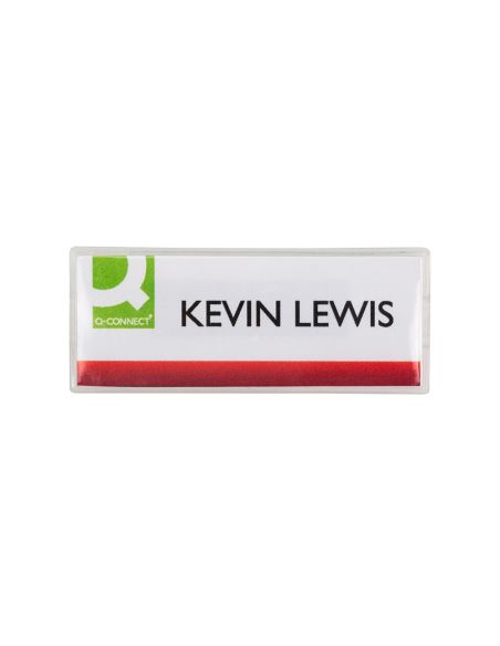 Identificador Q-Connect Kf14139 Con Clip Magnetico Apertura Superior 75X28 Mm