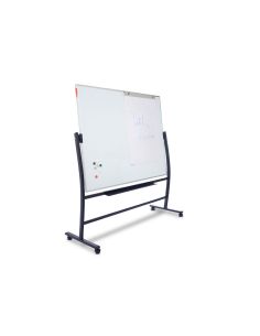 Pizarra Blanca Rocada Vitrificada Magnetica Con Soporte Volteable Doble Cara 90X120 Cm 2