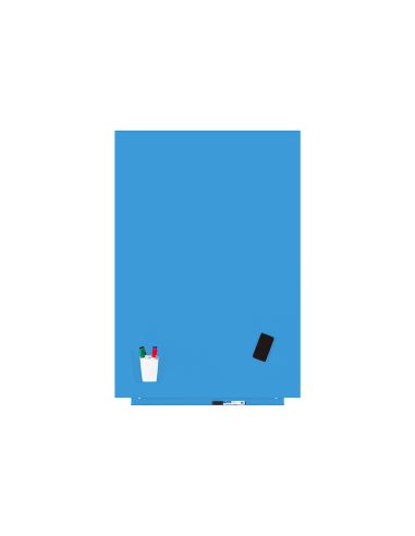 Pizarra Blanca Rocada Lacada Magnetica Modular Sin Marco Color Azul 75X115 Cm