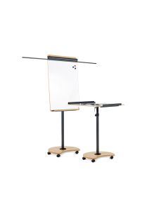 Pizarra Movil Rocada Metalica Magnetica Con Ruedas 69X99 Cm 2 Brazos Extensibles Lateral Y Bandeja Para Rotuladores