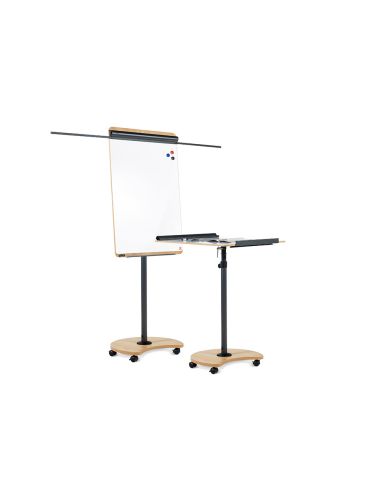 Pizarra Movil Rocada Metalica Magnetica Con Ruedas 69X99 Cm 2 Brazos Extensibles Lateral Y Bandeja Para Rotuladores
