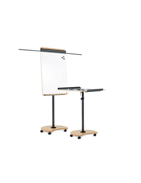 Pizarra Movil Rocada Metalica Magnetica Con Ruedas 69X99 Cm 2 Brazos Extensibles Lateral Y Bandeja Para Rotuladores